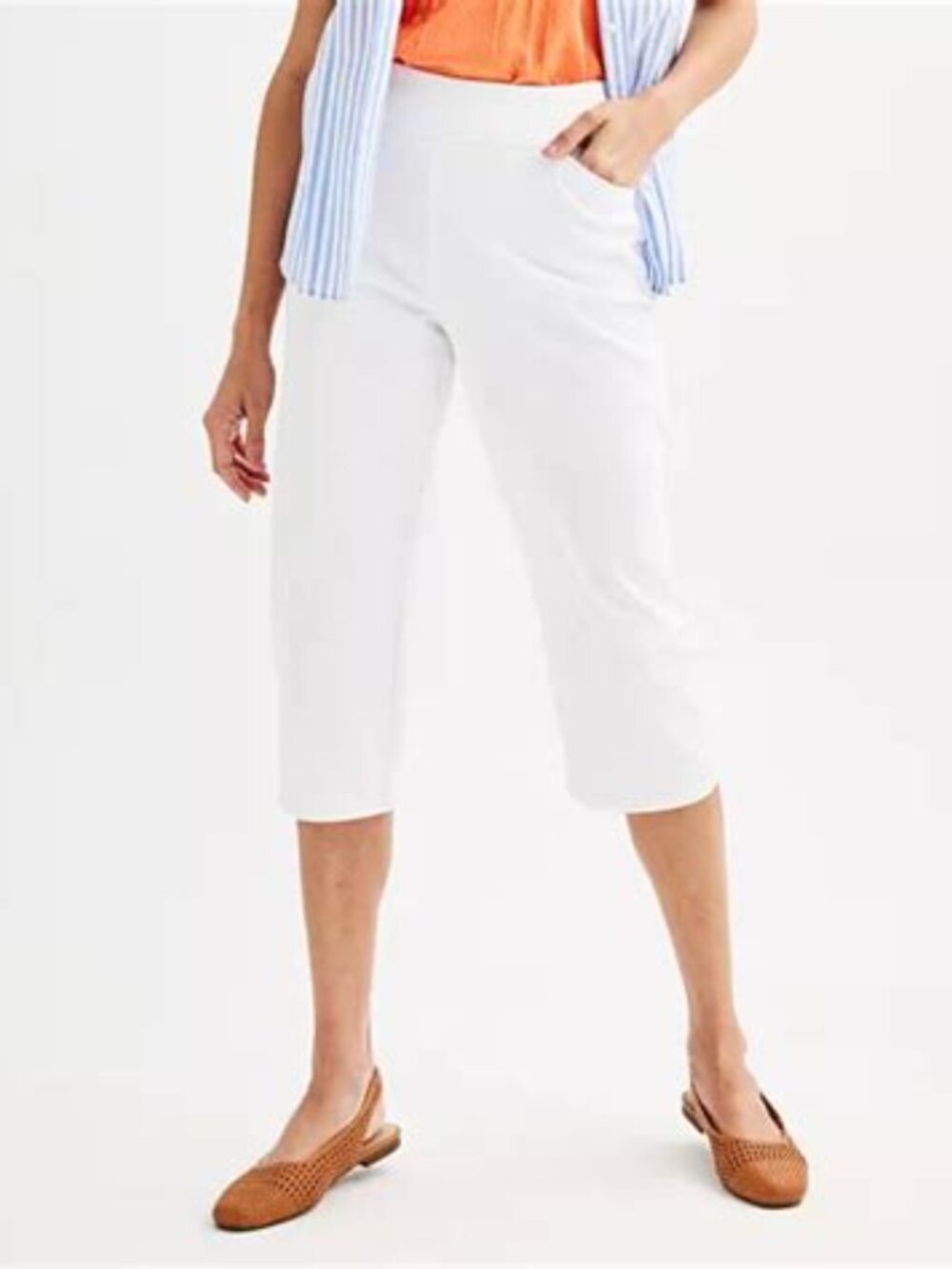 Croft & Barrow Effortless Stretch White Capri